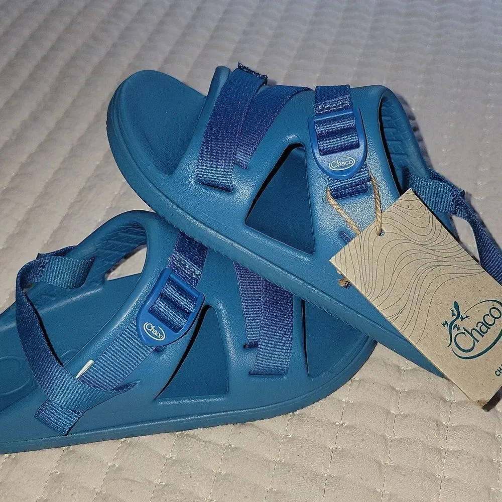 New Chaco Chillos Light Blue Adjustable Strap Performance Sport Sandals Size 2
